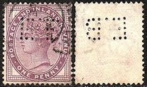 [Regina Vittoria  - Iscrizione "POSTAGE AND INLAND REVENUE", Scrivi AI1]