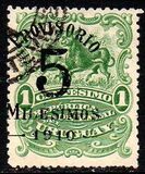 [Issues of 1900 and 1906 Overprinted "PROVISORIO" and Surcharged "5 MILESIMOS (or CENTESIMOS) 1910", Tip EI]