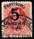 [Issues of 1900 and 1906 Overprinted "PROVISORIO" and Surcharged "5 MILESIMOS (or CENTESIMOS) 1910", Tip XEJ]