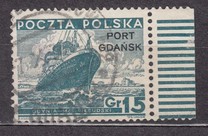 [Polish Postage Stamps Overprinted "PORT GDAŃSK", type J1]