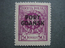[Polish Postage Stamps Overprinted "PORT GDAŃSK", type A10]