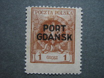 [Polish Postage Stamps Overprinted "PORT GDAŃSK", type A]