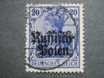 [German Empire Postage Stamps Overprinted "Russisch- Polen", type A3]