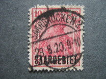 [German Empire Postage Stamps Overprinted "SAARGEBIET", type F1]