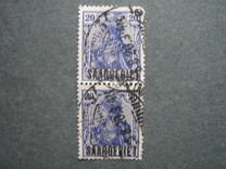 [German Empire Postage Stamps Overprinted "SAARGEBIET", type F3]