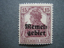 [German Empire Postage Stamps Overprinted "Memelgebiet", type A2]