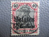 [German Empire Postage Stamps Surcharged "F and Cent" & Overprinted "Belgien", type B10]