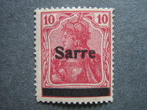[German Empire Stamps Overprinted "SARRE", Scrivi A5]