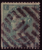 [Queen Victoria - Colored Control Numbers in Corners, प्रकार AA]