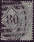 [Queen Victoria - Colored Control Numbers in Corners, प्रकार AA]