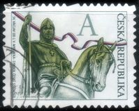 [St Wenceslas by J.V.Myslbek, 1848-1922 – Symbol of the Czech Statehood. Self Adhesive Stamp, տեսակ AAM]