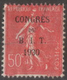 [International labour Congress - Overprint, tip BG]