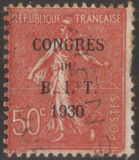 [International labour Congress - Overprint, tip BG]