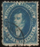 [Bernardino Rivadavia - Perforated, type F1]