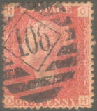 [Queen Victoria - Colored Control Letters in Corners, प्रकार I]