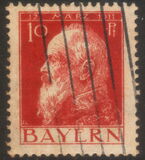 [The 90th Anniversary of the Birth of Prince Luitpold - Type I: Small 9 and no Foot on 1 in "1911". Type II: Large 9 and Foot on 1 in "1911", 类型 F5]