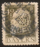 [The 90th Anniversary of the Birth of Prince Luitpold - Type I: Small 9 and no Foot on 1 in "1911". Type II: Large 9 and Foot on 1 in "1911", 类型 G2]