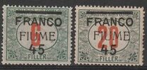 [Postage-due Stamps No. 7 & 11 Overprinted "FRANCO" and used as Postage Stamps, 유형 V]