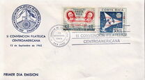 [Airmail - The 2nd Central American Philatelic Convention - Overprinted "II CONVENCION FILATELICA CENTROAMERICANA SETIEMBRE 1962", type LF]