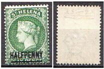 [Queen Victoria - Not Issued Stamps Surcharged. New Watermark, type B28]