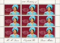 [The 80th Anniversary of the Birth of Queen Elizabeth The Queen Mother, type LT]