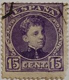 [King Alfonso XIII - Control Number on Backside - New Colors, Typ AT14]