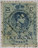 [King Alfonso XIII - Blue Control Numbers on Backside, Tipi BG5]