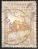 [The 11th International Railway Congress, Madrid - Blue Control Numbers on Back, type CK12]