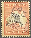 [Definitive Issues - Kangaroo and Map, type A14]