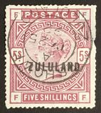 [Great Britian Postage Stamps Overprinted "ZULULAND", type B10]