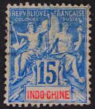 [Inscription: "INDO-CHINE" - Colored Paper, type C5]