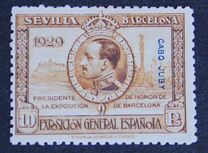 [Seville - Barcelona Exposition Issue - Spanish Postage Stamps Overprinted "CABO JUBY", type I10]