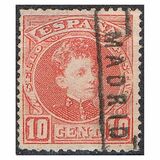 [King Alfonso XIII - Blue Control Numbers on Backside, type AT2]
