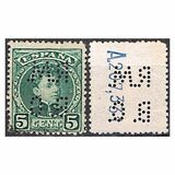 [King Alfonso XIII - Blue Control Numbers on Backside, type AT1]