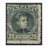 [King Alfonso XIII - Blue Control Numbers on Backside, type AT4]