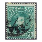 [King Alfonso XIII - Blue Control Numbers on Backside, type AT6]