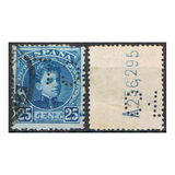 [King Alfonso XIII - Blue Control Numbers on Backside, type AT5]