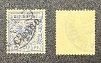 [German Empire Postage Stamps Overprinted "China" in 45 Degree Angle, type A3]