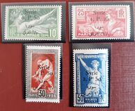 [French Olympic Games Issue of 1924 Surcharged & Overprinted "Syrie" in French and Arabic, type W]