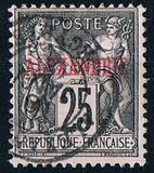 [French Postage Stamps Overprinted "ALEXANDRIE" - Colored Paper, type A10]