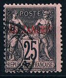 [French Postage Stamps Overprinted "ALEXANDRIE" - Colored Paper, type A10]
