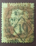 [Queen Victoria - Colored Control Letters in Corners, type I]