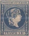 [Queen Isabella II - Inscription: "CORREOS : INTERIOR", type H3]