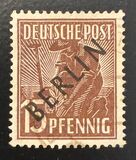 [BERLIN in Black Overprint on "Allied Occupation Zone" Stamps, Typ A5]