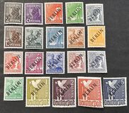 [BERLIN in Black Overprint on "Allied Occupation Zone" Stamps, type A]