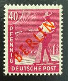 [BERLIN in Red Overprint on "Allied Occupation Zone" Stamps, 类型 B8]