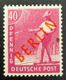 [BERLIN in Red Overprint on "Allied Occupation Zone" Stamps, 类型 B8]