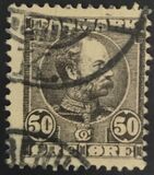 [King Christian IX, 1818-1906 - Horizontal Lines in Background in Oval, 类型 M5]