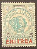 [Italian Postage Stamps Overprinted "ERITREA" in Dark Blue or Red & Surcharged, प्रकार W1]