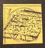 [Coat of Arms - Black Print on Colored Paper, type E]